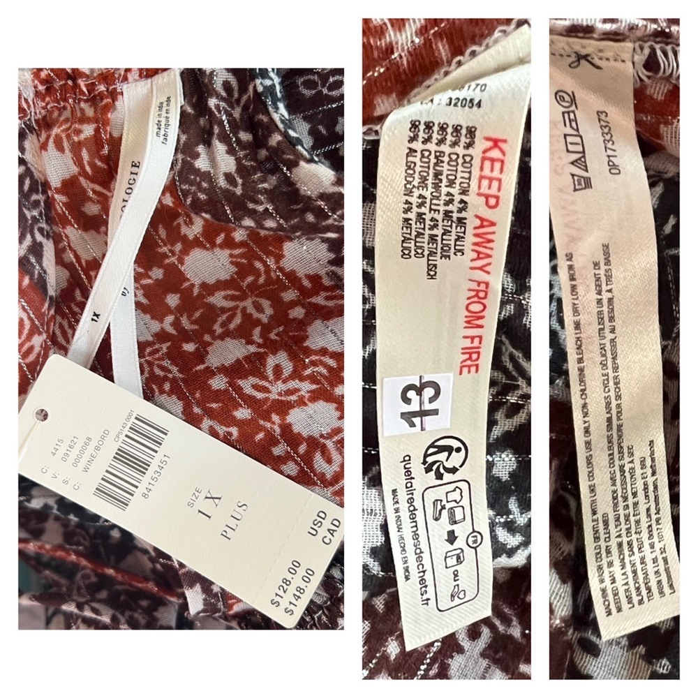 Anthropologie Shirred Beach Maxi Dress 1X - Picture 8 of 8